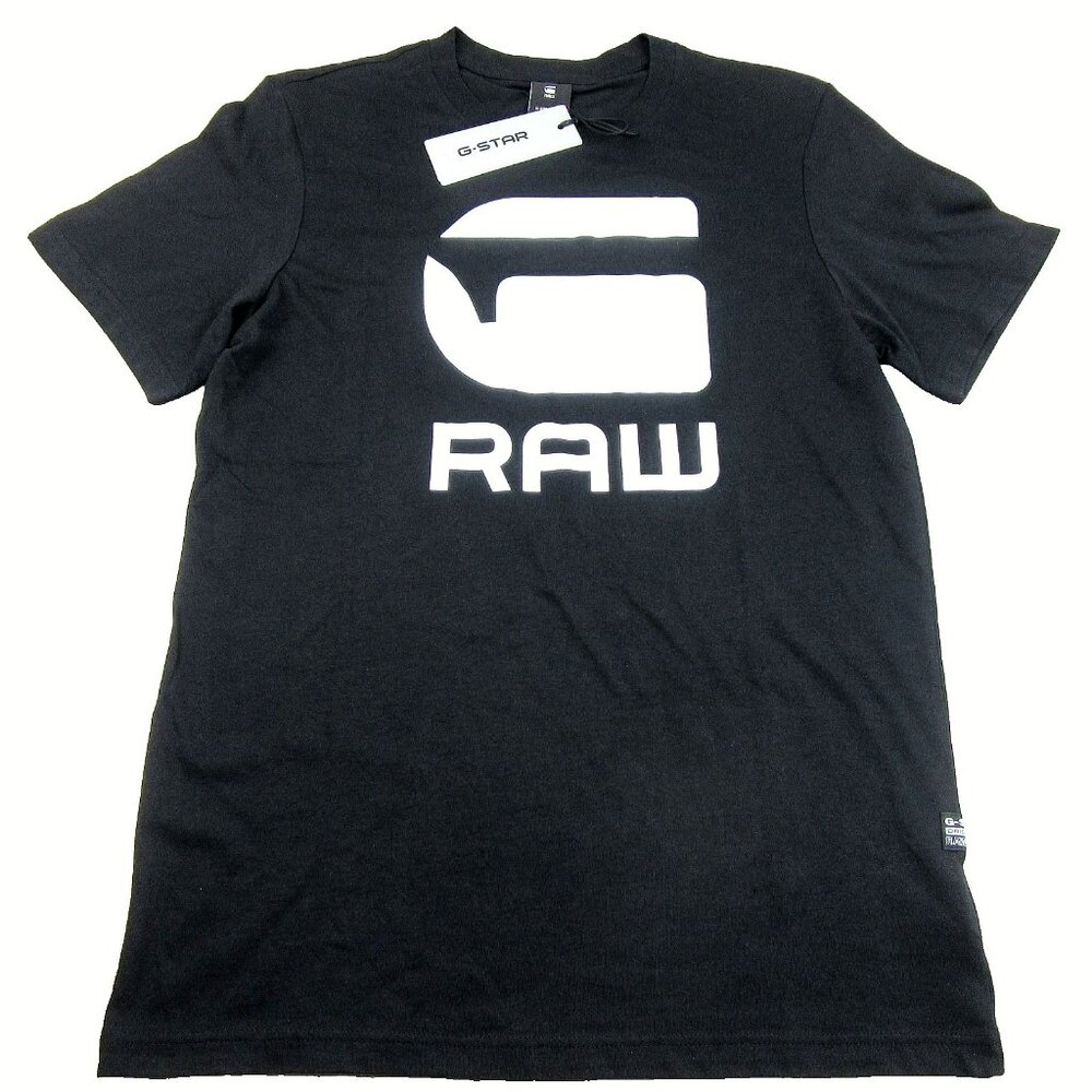 G-Star Raw Black Graphic Logo Short Sleeve T-Shirt Mens Size Medium Tee NEW
